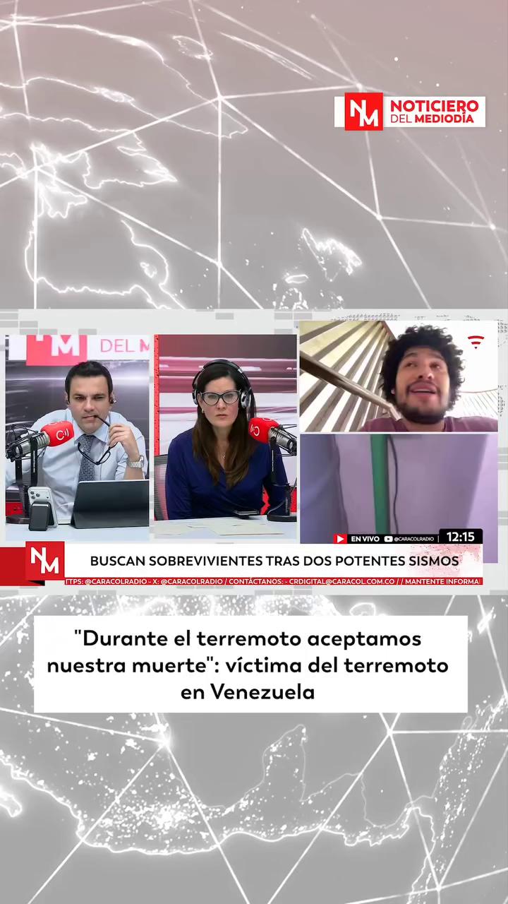 Diego Córdoba: 'Aceptamos nuestra muerte' en el terremoto de Venezuela