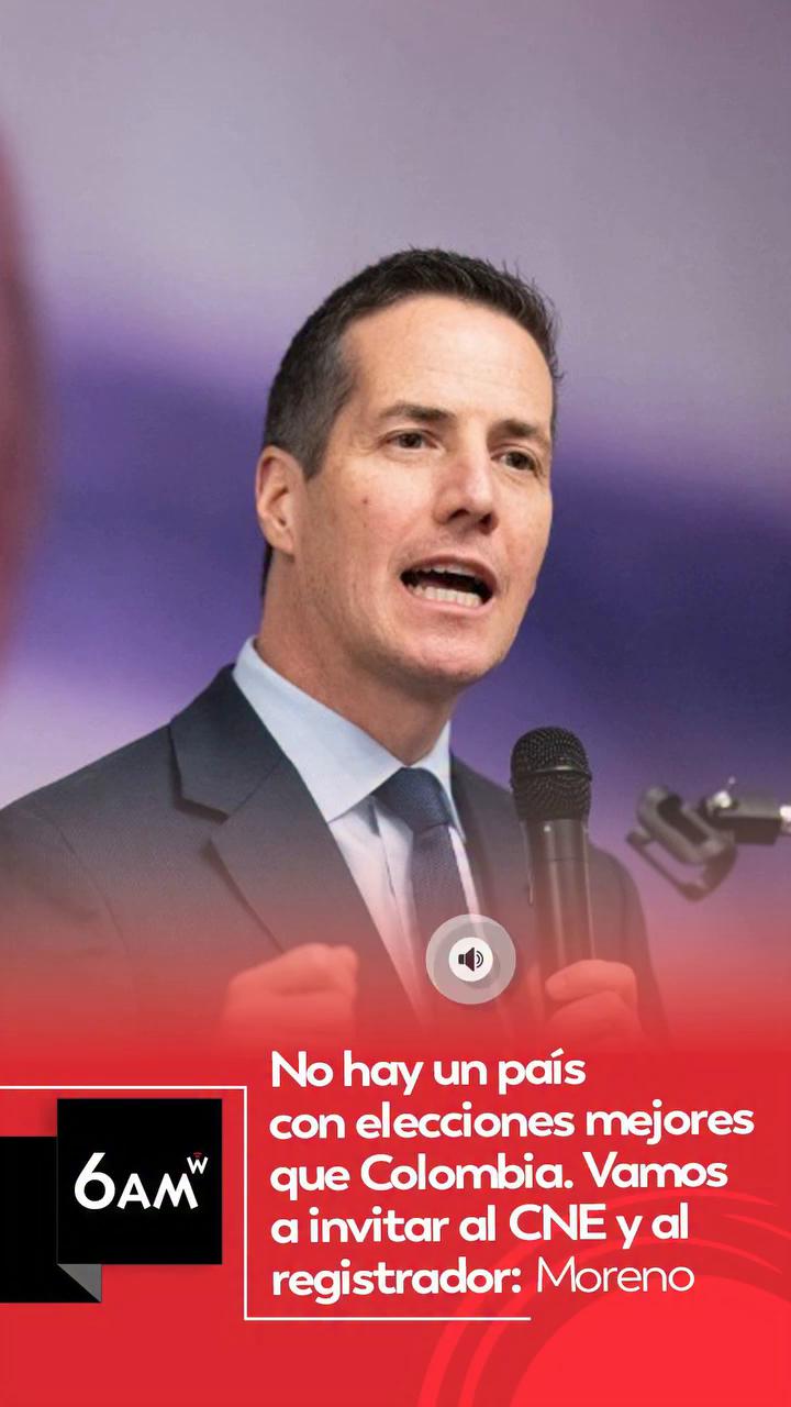 #6AMW | En entrevista de 6AM W con Julio Sánchez Cristo, el senador republicano y observador internacional, Bernie Moreno (@senatorberniemoreno), elogió el desempeño de la Registraduría Nacional y del Consejo Nacional Electoral (CNE), así como el comportamiento de las Fuerzas Militares y la Policía Nacional en la jornada electoral de la segunda vuelta presidencial en Colombia.