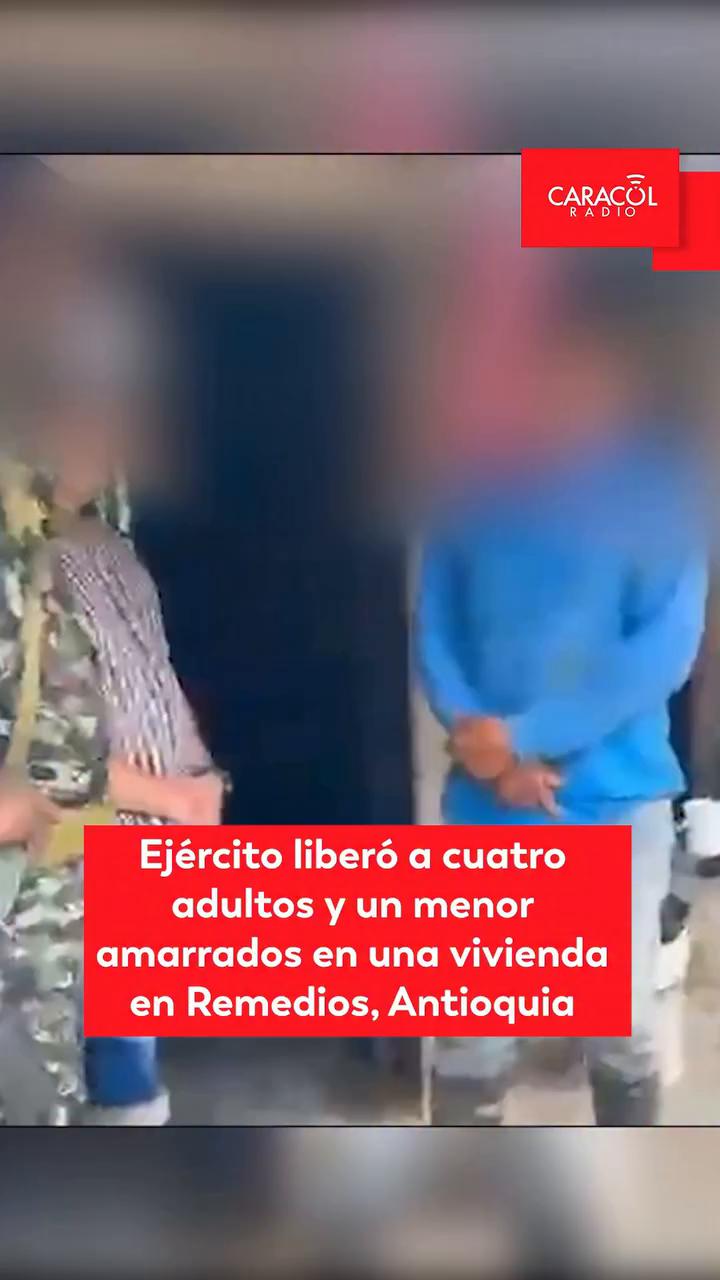 Ejército rescata a cinco personas amarradas en zona rural de Remedios