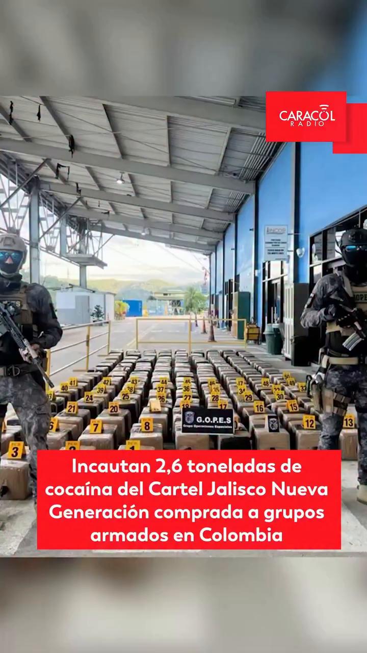 Policía de Colombia incauta 2.6 toneladas de cocaína en Costa Rica