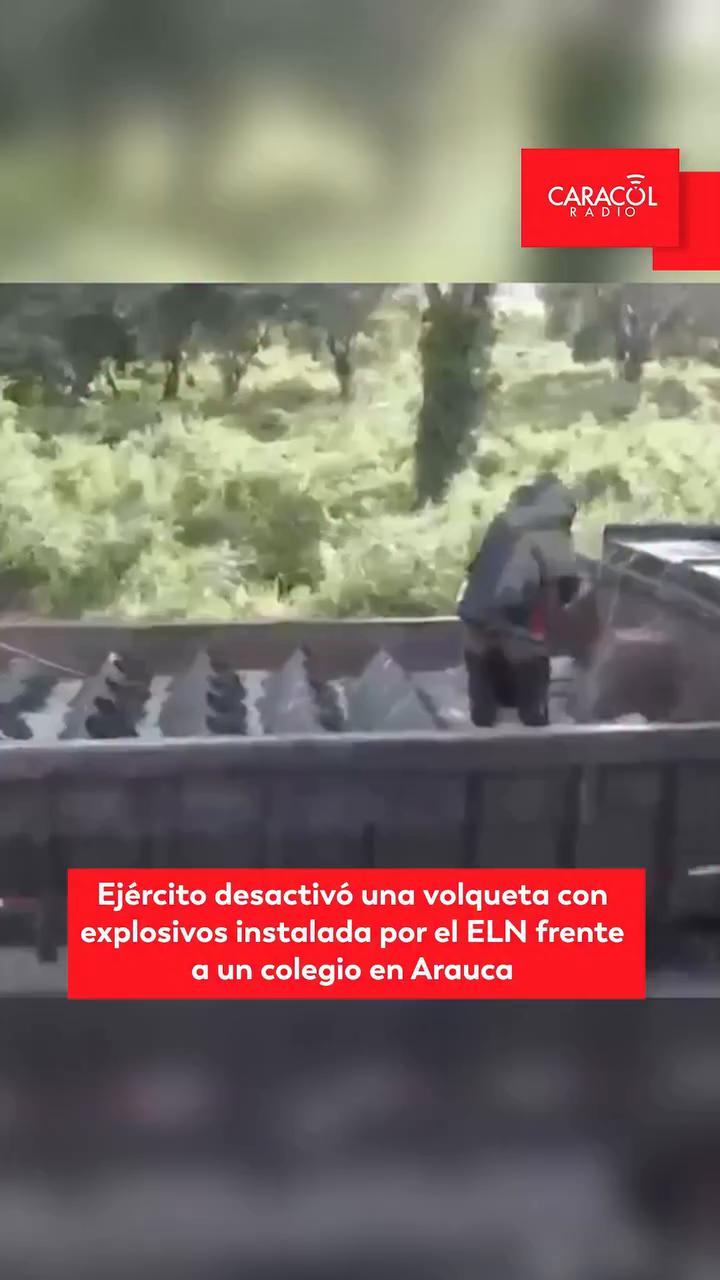 Ejército neutraliza dos cilindros bomba abandonados por ELN frente a colegio en Tame