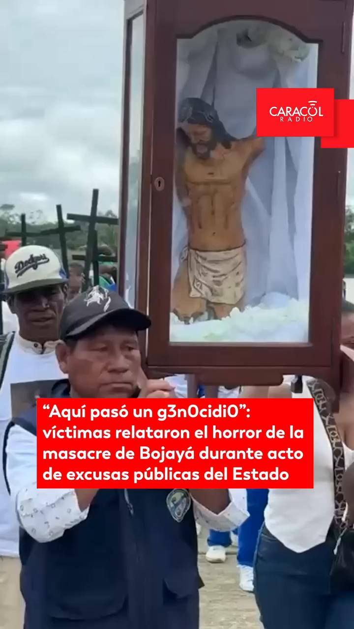 Durante el acto de excusas públicas y reconocimiento de responsabilidad del Estado por la omisión frente a la masacre de Bojayá, las víctimas relataron el horror que vivieron el 2 de mayo de 2002 y los años de violencia que golpearon a las comunidades de Bellavista, Bojayá y Vigía del Fuerte.