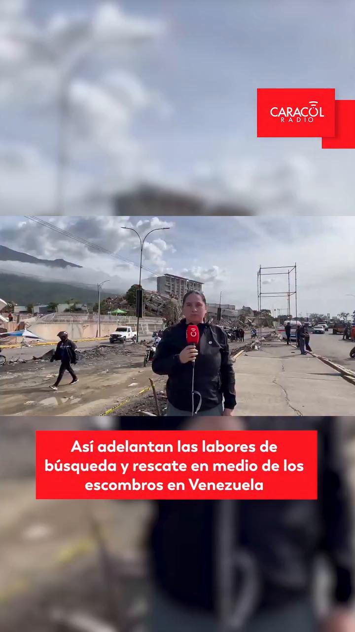 Rescatistas detectan señales de vida en edificio de La Guaira