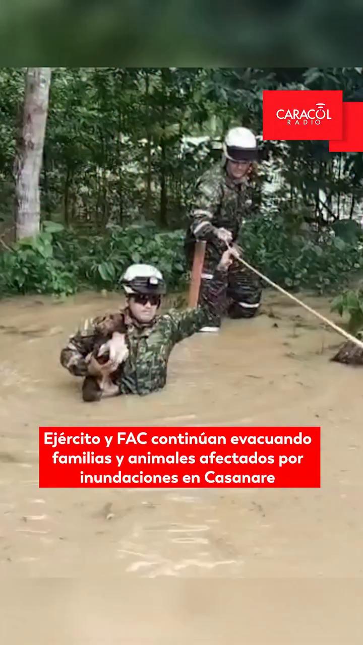 Ejército despliega pelotones para rescatar damnificados por inundaciones en Casanare
