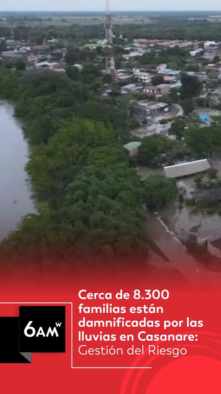 Casanare declara calamidad por lluvias: 8308 familias damnificadas y sin víctimas