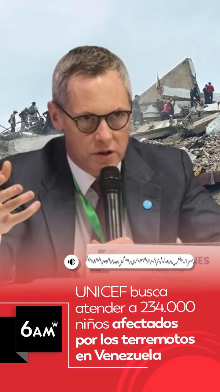 UNICEF envía 70 toneladas de ayuda médica a niños afectados por sismos en Venezuela
