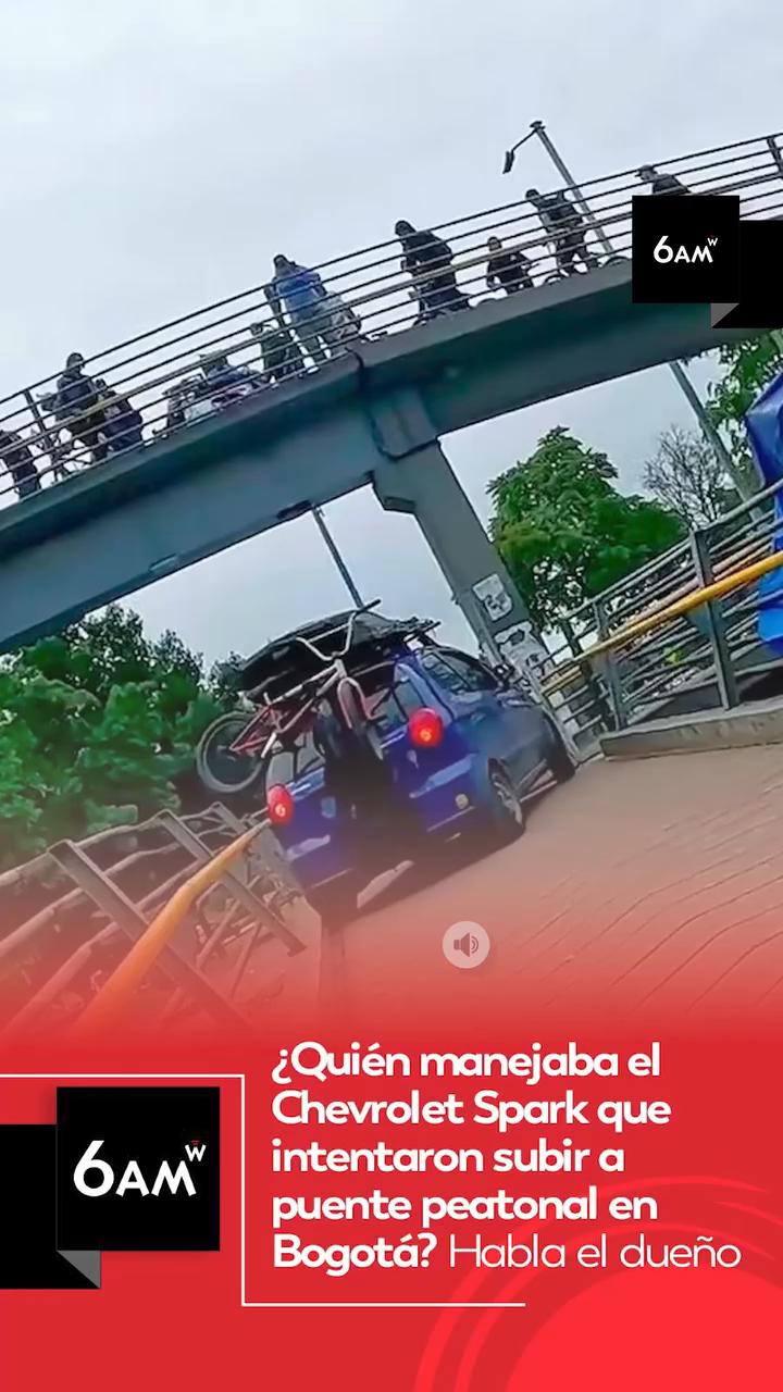 Eduard Figueredo niega haber conducido su carro por el puente peatonal de Bogotá