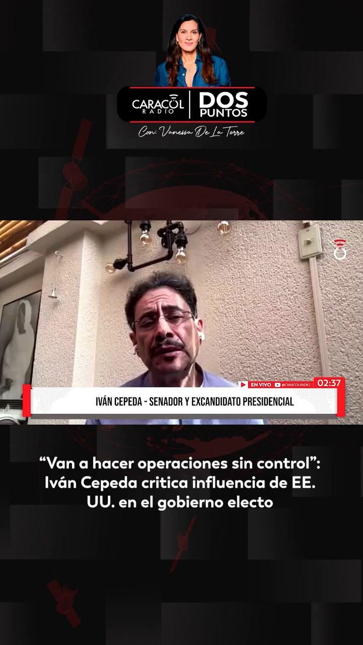 Cepeda advierte que EE.UU. sustituirá a autoridades colombianas sin controles