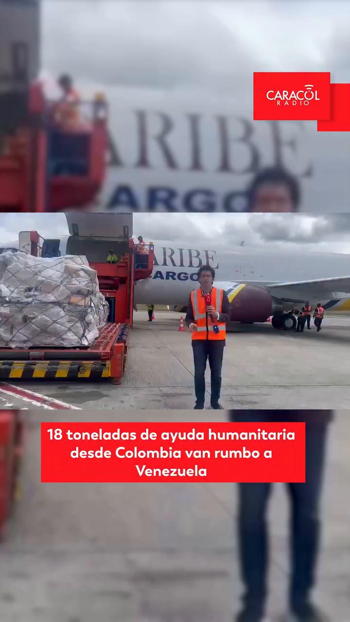 18 toneladas de ayuda humanitaria llegan este miércoles a Venezuela