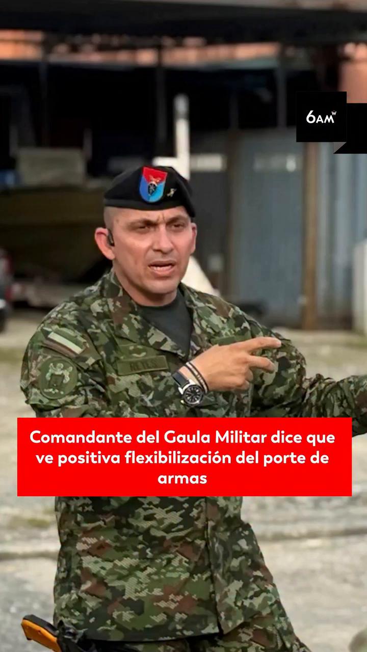 Coronel del GAULA ve positiva la flexibilización del porte de armas