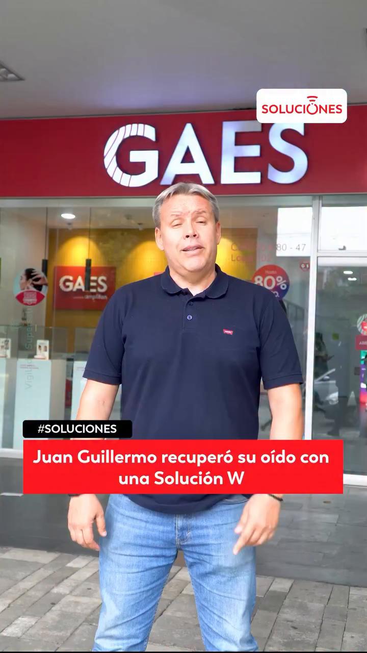 GAES devuelve la audición a Juan Guillermo con donación de audífonos