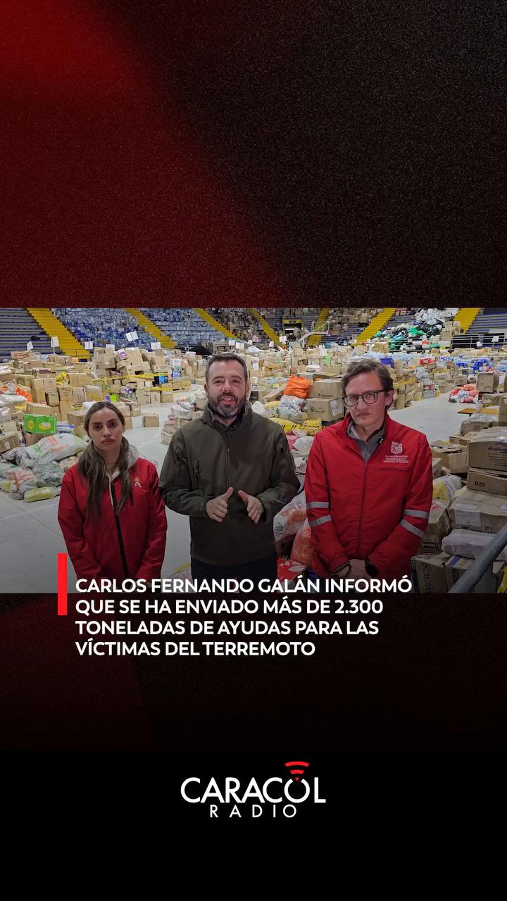Bogotá envía 2.300 toneladas de ayuda a zonas afectadas por el terremoto
