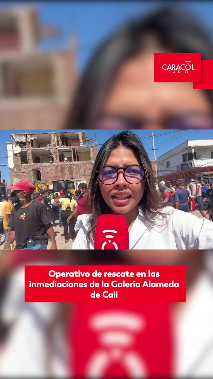 Equipos de emergencia inician rescate en Galería Alameda por sismo en Cali
