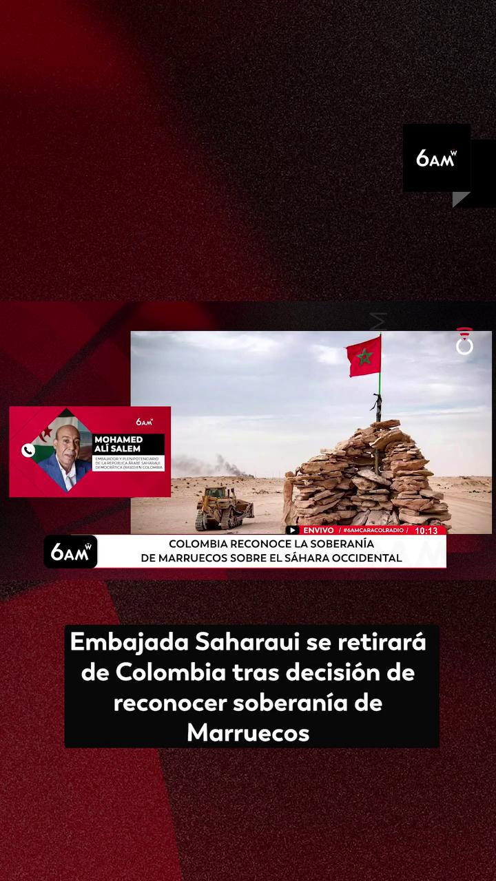 República Saharaui retira su embajada en Bogotá tras suspensión de relaciones por Colombia