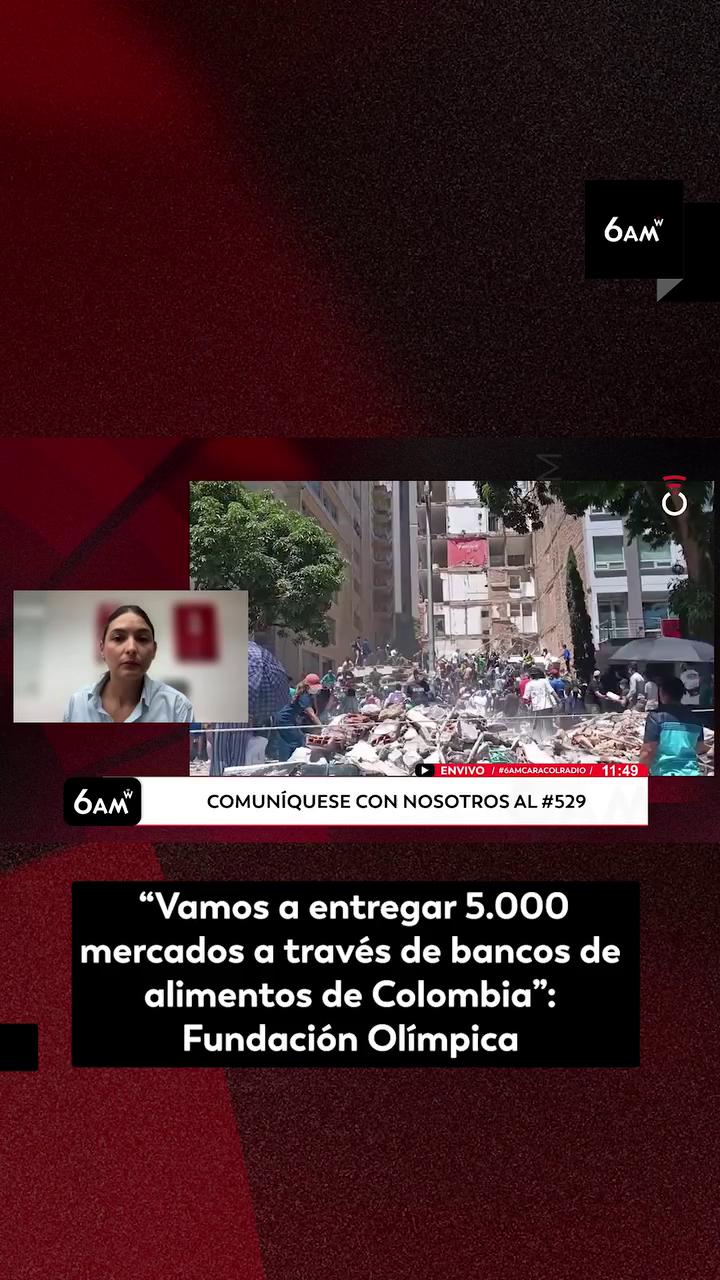 Fundación Olímpica activa ayuda para víctimas del terremoto con 5.000 mercados