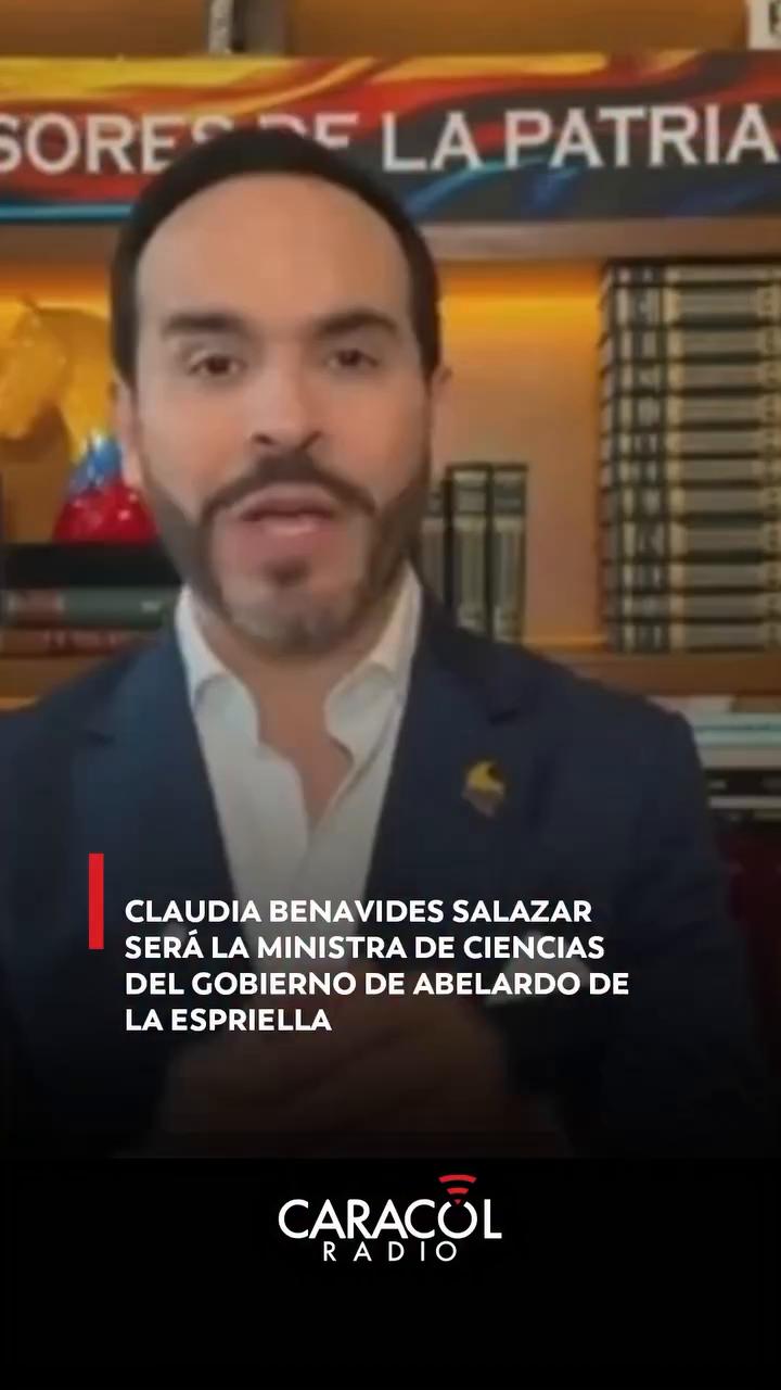 #ATENCIÓN | Claudia Benavides Salazar será la nueva ministra de Ciencia, Tecnología e Innovación del gobierno entrante de Abelardo De La Espriella.