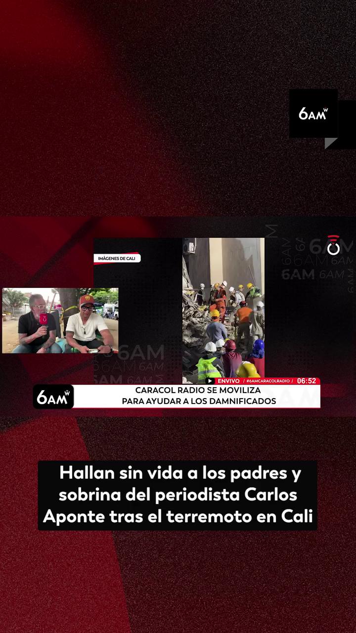 Carlos Aponte agradece la solidaridad de Cali tras perder a su familia