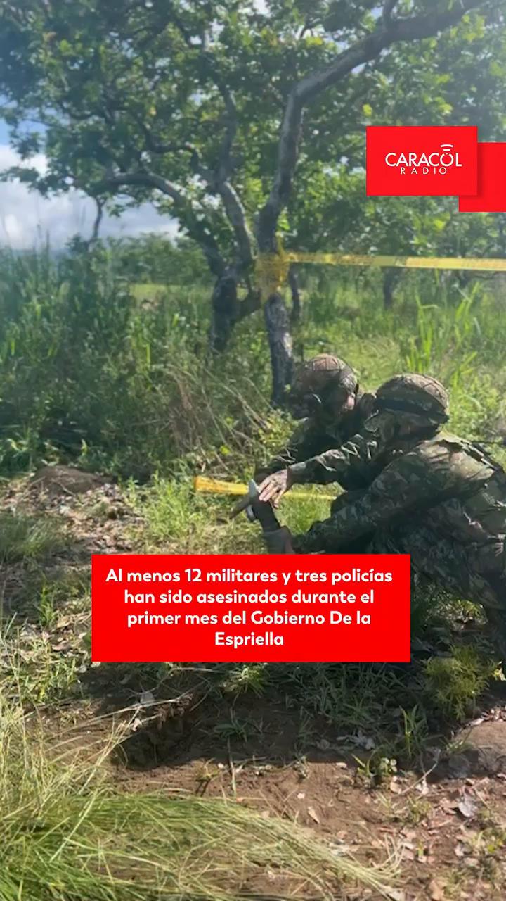 12 militares y 3 policías asesinados en el primer mes del gobierno de Abelardo de la Esprilla