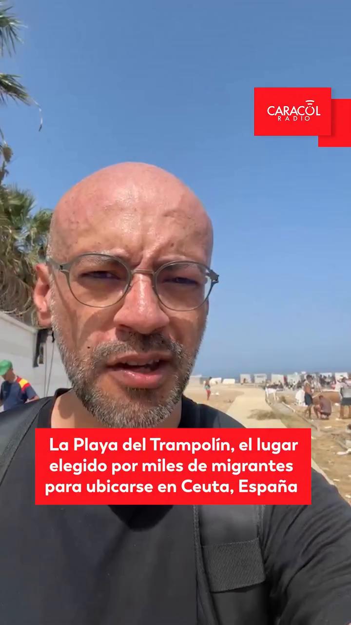 Ceuta concentra la invasión: miles de inmigrantes irregulares ocupan la playa del Trampolín