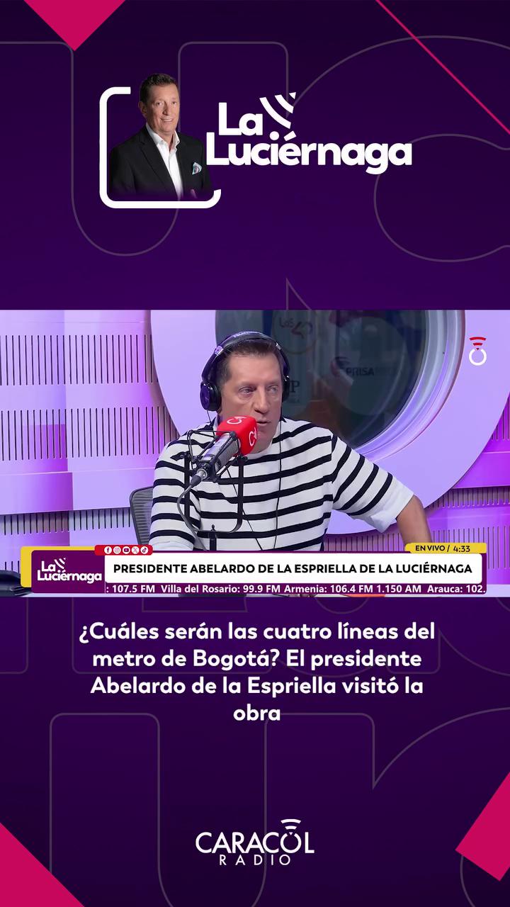 #LaLuciérnaga | ¿Cuáles serán las cuatro líneas del metro de Bogotá?