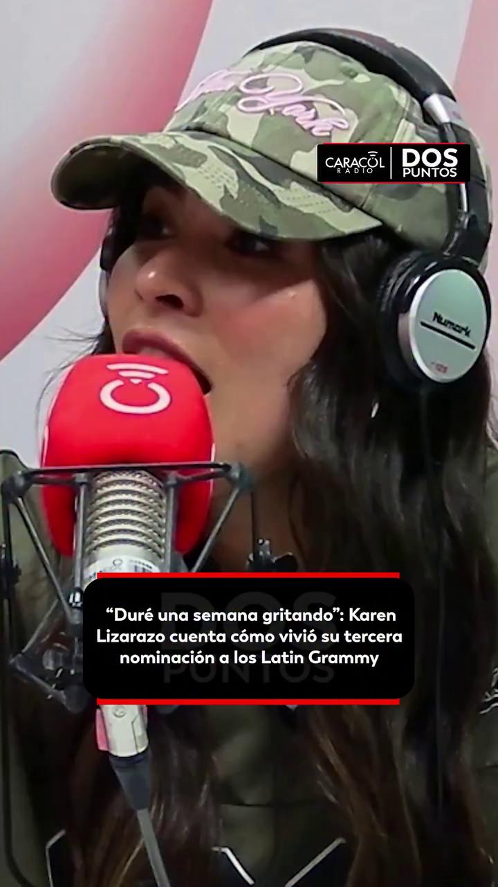 Karen Lizarazo grita de emoción al enterarse de su nominación al Latin Grammy