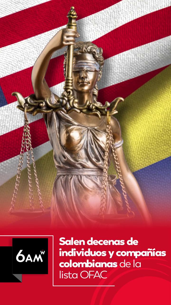 OFAC retira a 20 colombianos de sus listas de sanciones vinculados al narcotráfico