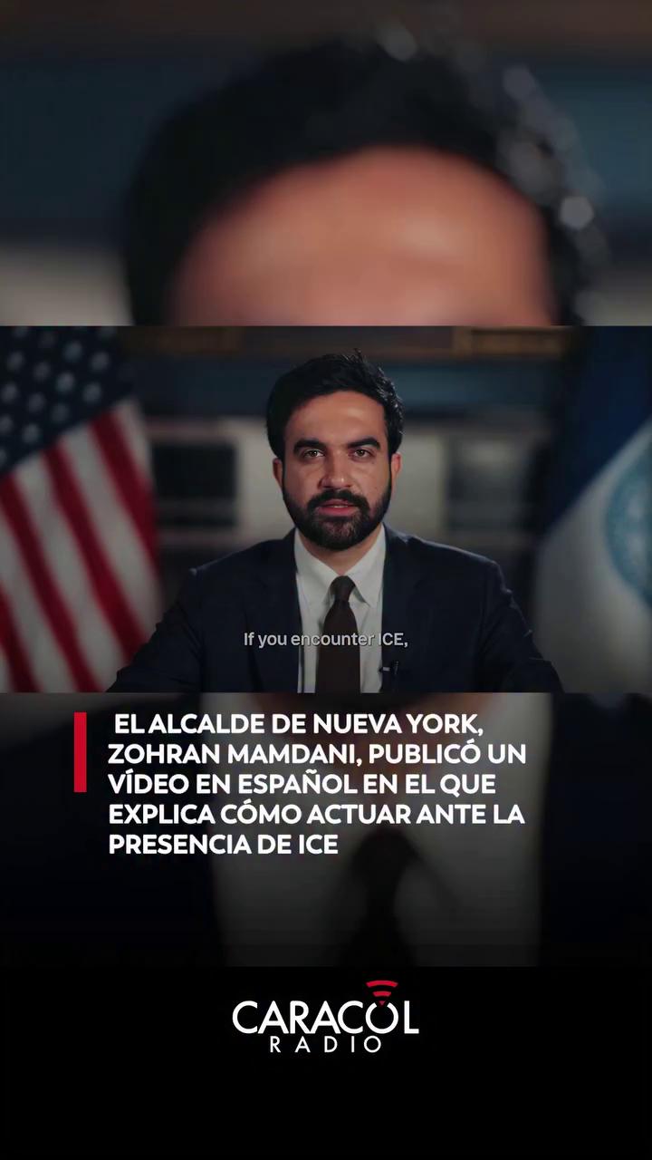 #EnRedes |  El alcalde de Nueva York, Zohran Mamdani, publicó un vídeo en español en el que explica a los neoyorquinos como actuar ante la presencia del Servicio de Inmigración y Control de Aduanas (ICE).