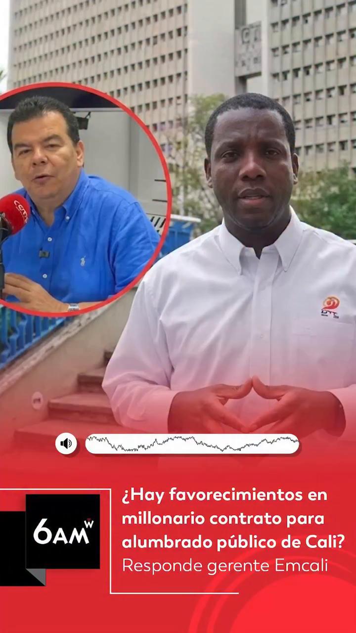 #6AMW | El concejal Roberto Ortiz habló en Caracol Radio con el gerente Roger Mina sobre los cuestionamientos al proceso para la modernización del alumbrado.