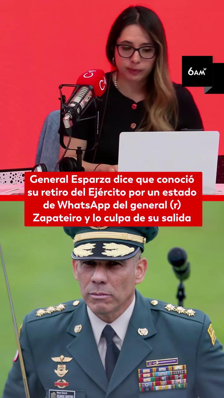 General Esparza acusa a Zapateiro de obstaculizar su salida del servicio militar