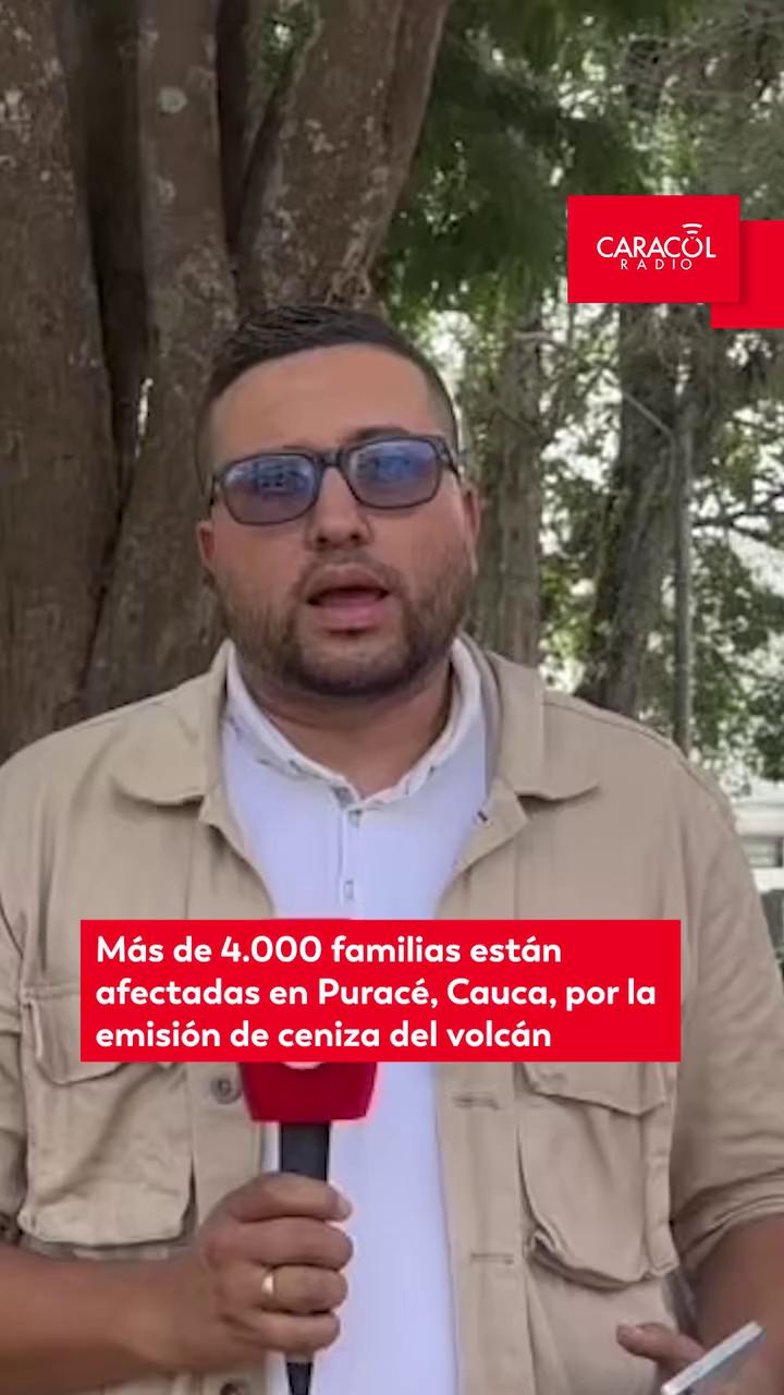 El volcán Puracé afecta a más de 4.000 familias con emisiones de ceniza