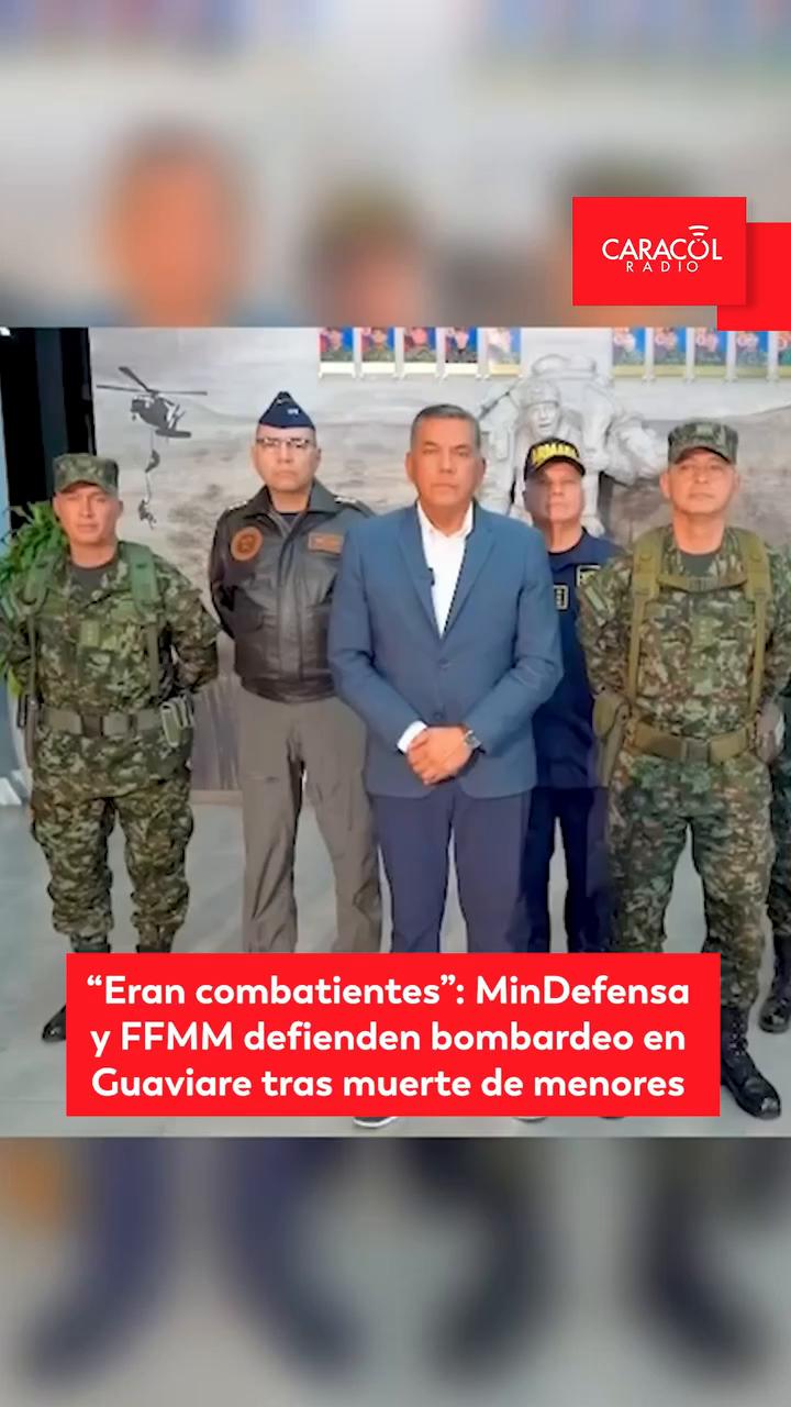 Ministro de Defensa defiende bombardeo en Guaviare pese a muerte de tres menores