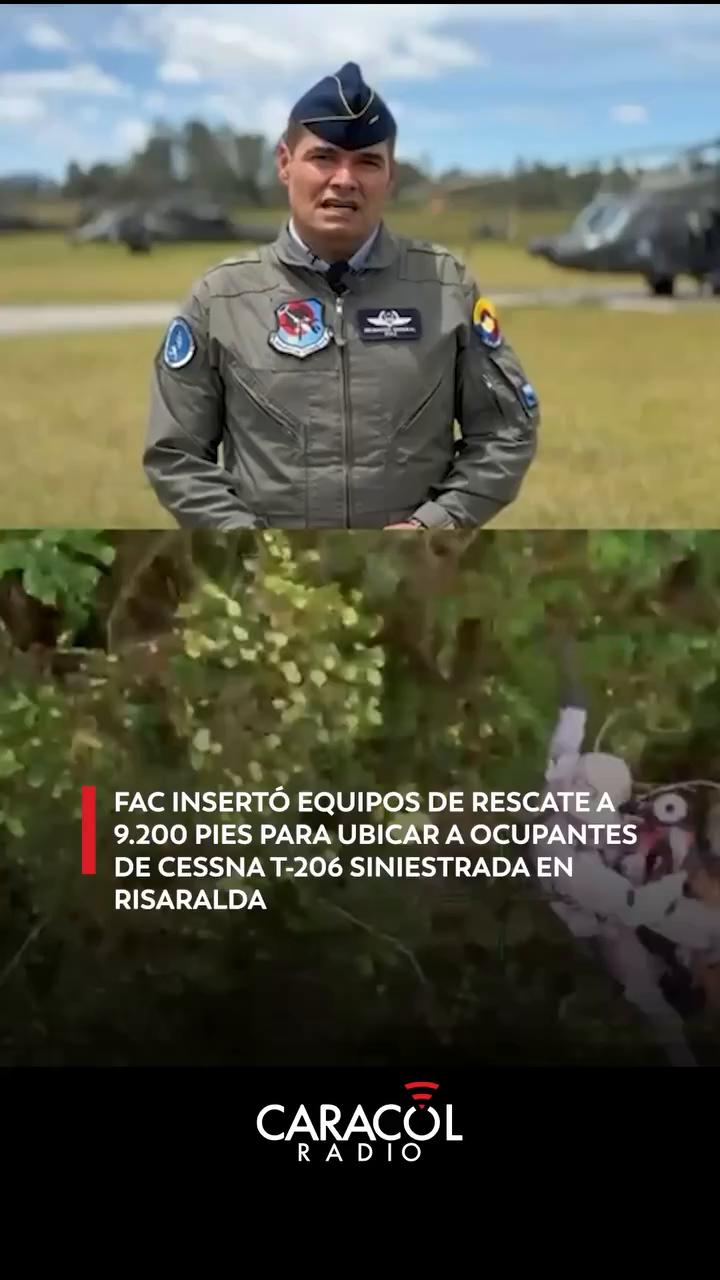 Fuerza Aérea inserta rescatistas por grúa en cordillera para localizar ocupantes de aeronave