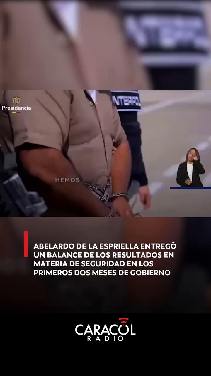 #EnRedes | El presidente Abelardo de la Espriella entregó un balance de los resultados en materia de seguridad en los primeros dos meses de Gobierno.