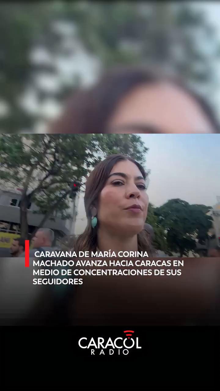 María Corina Machado llega a Santa Mónica: seguidores esperan su caravana en Caracas