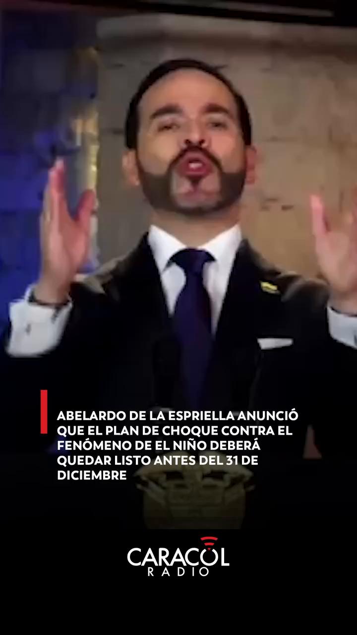 #EnRedes |  El presidente Abelardo de la Espriella anunció que el plan de choque contra el fenómeno de El Niño deberá quedar listo antes del 31 de diciembre.