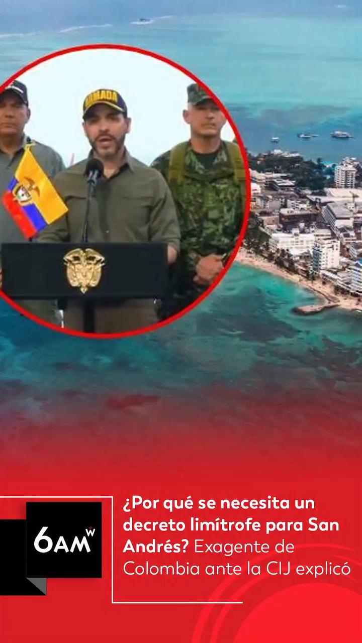#6AMW | Durante la alocución presidencial del domingo 18 de octubre de 2026, desde el archipiélago de San Andrés y Providencia, el presidente Abelardo De la Espriella anunció que firmará un decreto que define las líneas bases para la delimitación marítima de Colombia en las islas.