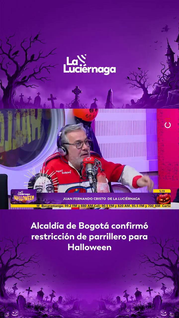 #LaLuciérnaga | Con el propósito de conservar la seguridad y el orden público, así como proteger la vida y prevenir siniestros viales durante la celebración de Halloween de este año, Bogotá implementará nuevamente medidas de restricción para motocicletas, en horarios nocturnos y en corredores estratégicos de la ciudad.