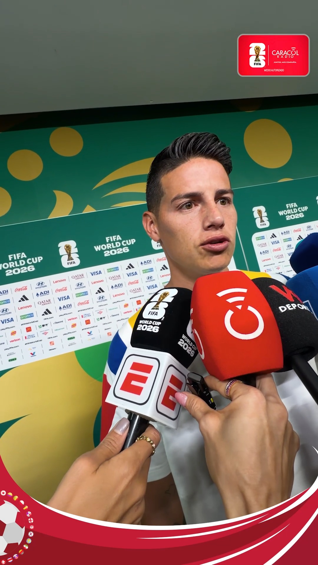 James Rodríguez: Colombia jugó con alto nivel y se prepara para Portugal
