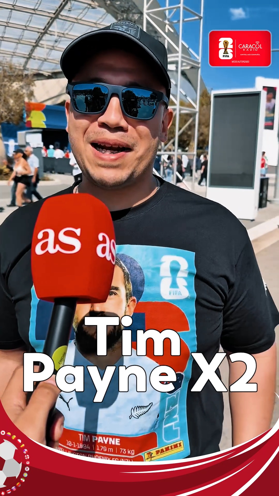 Hincha panameño prefiere a Tim Payne sobre Messi y viaja solo por él