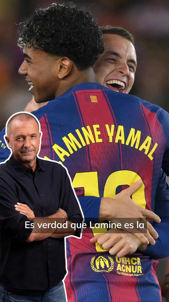 ♥️💙 @ManuCarreno destaca la importancia de Hansi Flick en el @FCBarcelona,  que se ha proclamado campeón de @LaLiga por segunda temporada consecutiva: “Lamine es la estrella, pero Flick le ha dado esa seña de identidad al equipo”