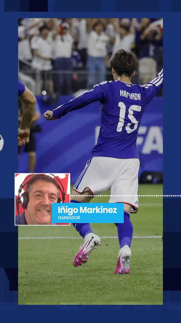 Wawa marca de cabeza el gol del empate para Japón ante Países Bajos