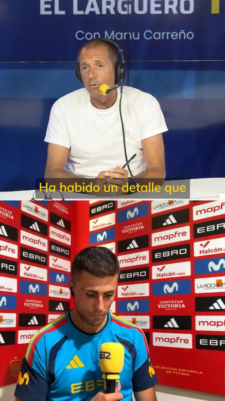 Rodri explica el homenaje a María Camaño en el hotel de la selección