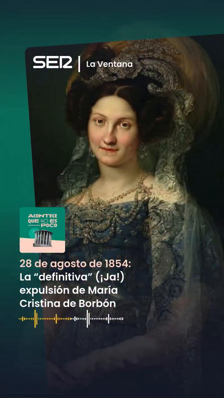 María Cristina de Borbón sabotea la revolución de 1854 tras el gobierno de Espartero