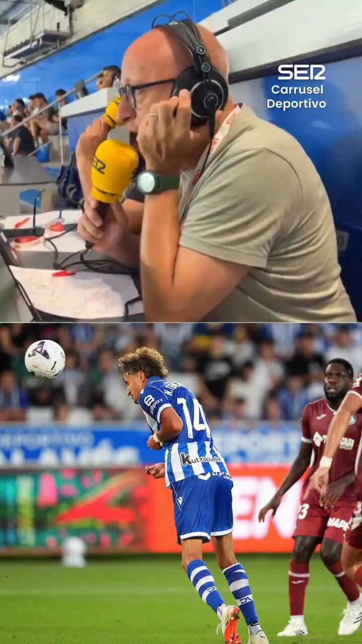 Nahuel Tenaglia abre el marcador con un cabezazo para el Alavés ante el Getafe