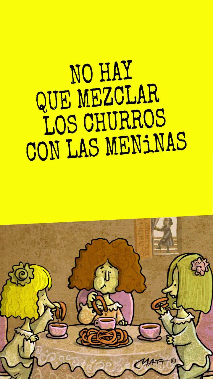 Carlos Materamat ilustra la evolución de 'churras con merinas' a 'churros con meninas'