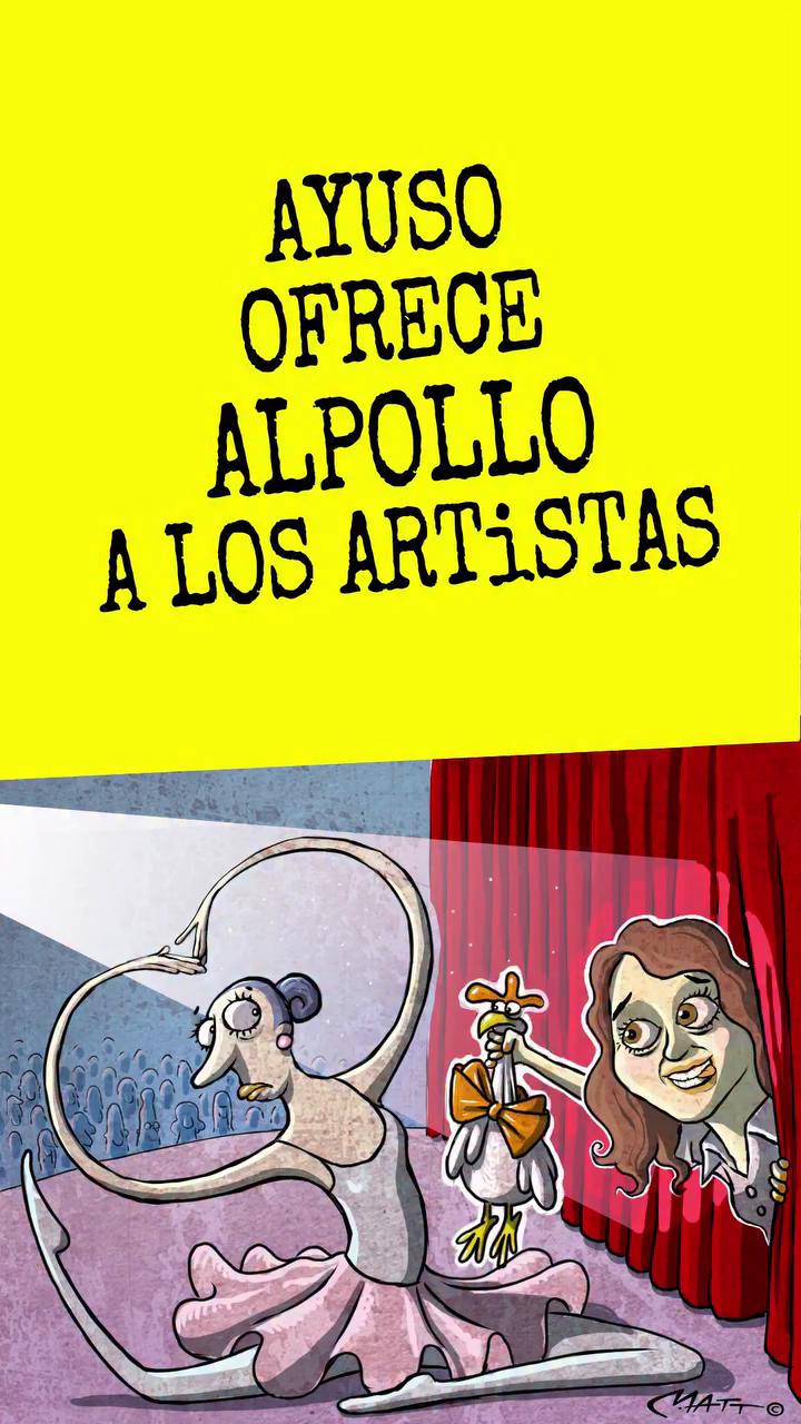 Ayuso ofrece alpollo a los artistas frente al sectarismo del gobierno