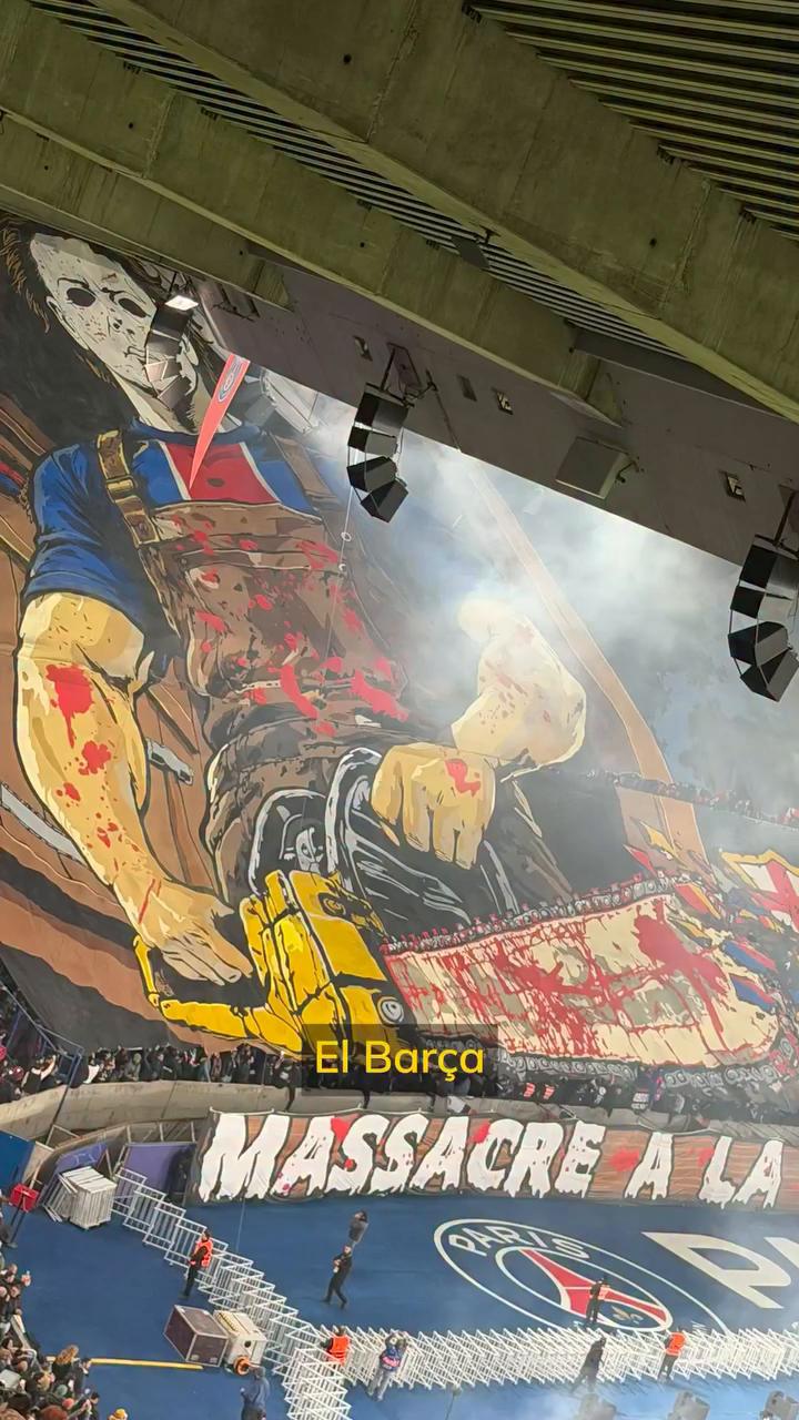 El Barça denuncia ante la UEFA un tifo agresivo de los ultras del PSG