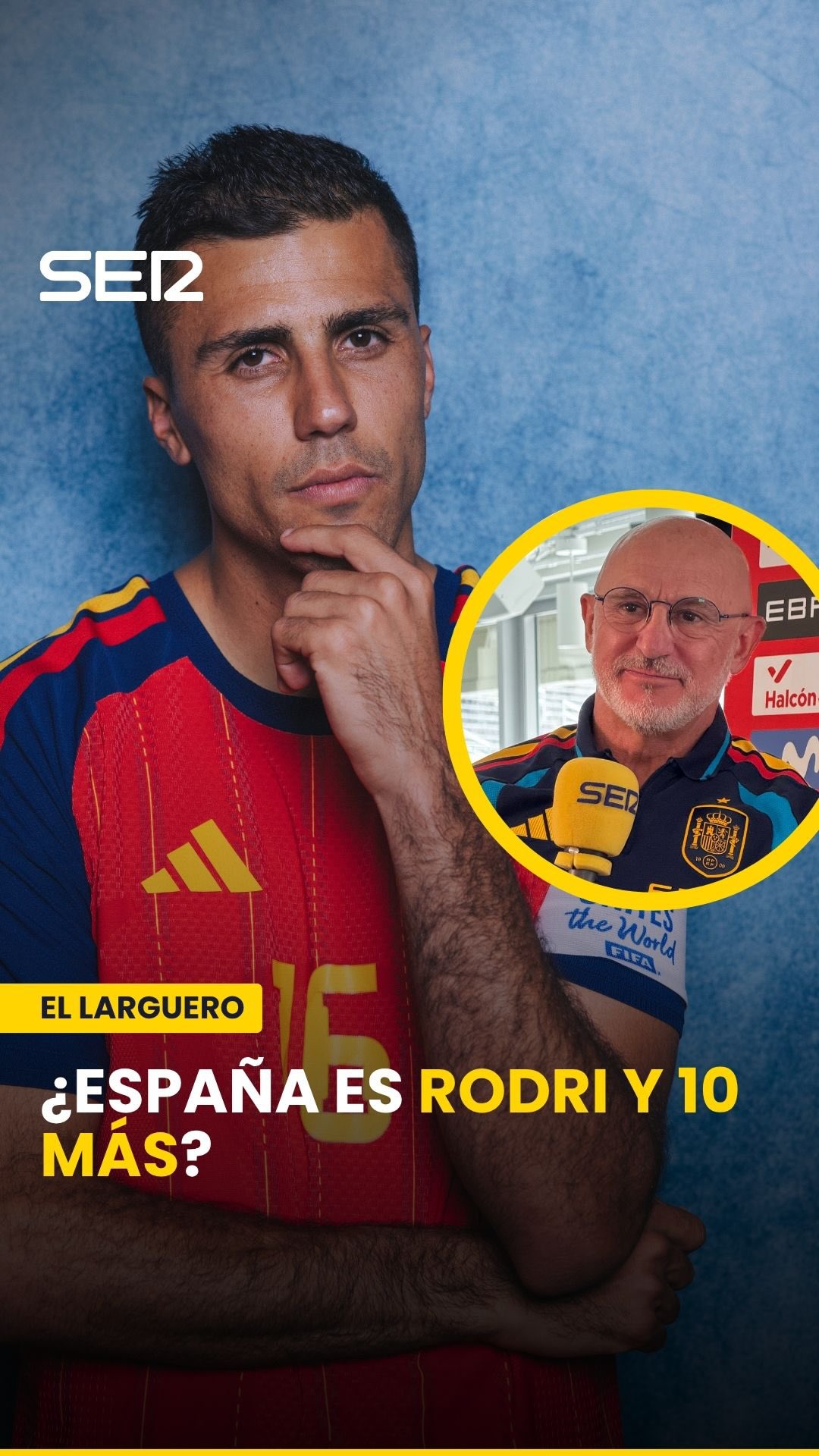 El seleccionador defiende a Rodri: es nuestro capitán y el mejor del mundo