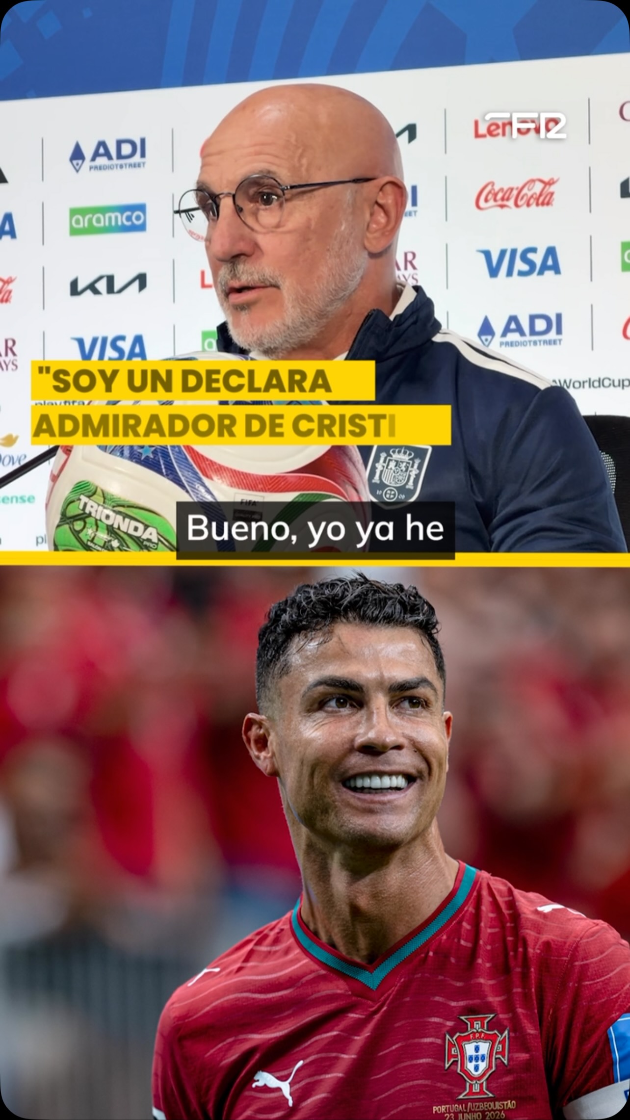 Soy un admirador declarado de Cristiano por su carácter y ambición