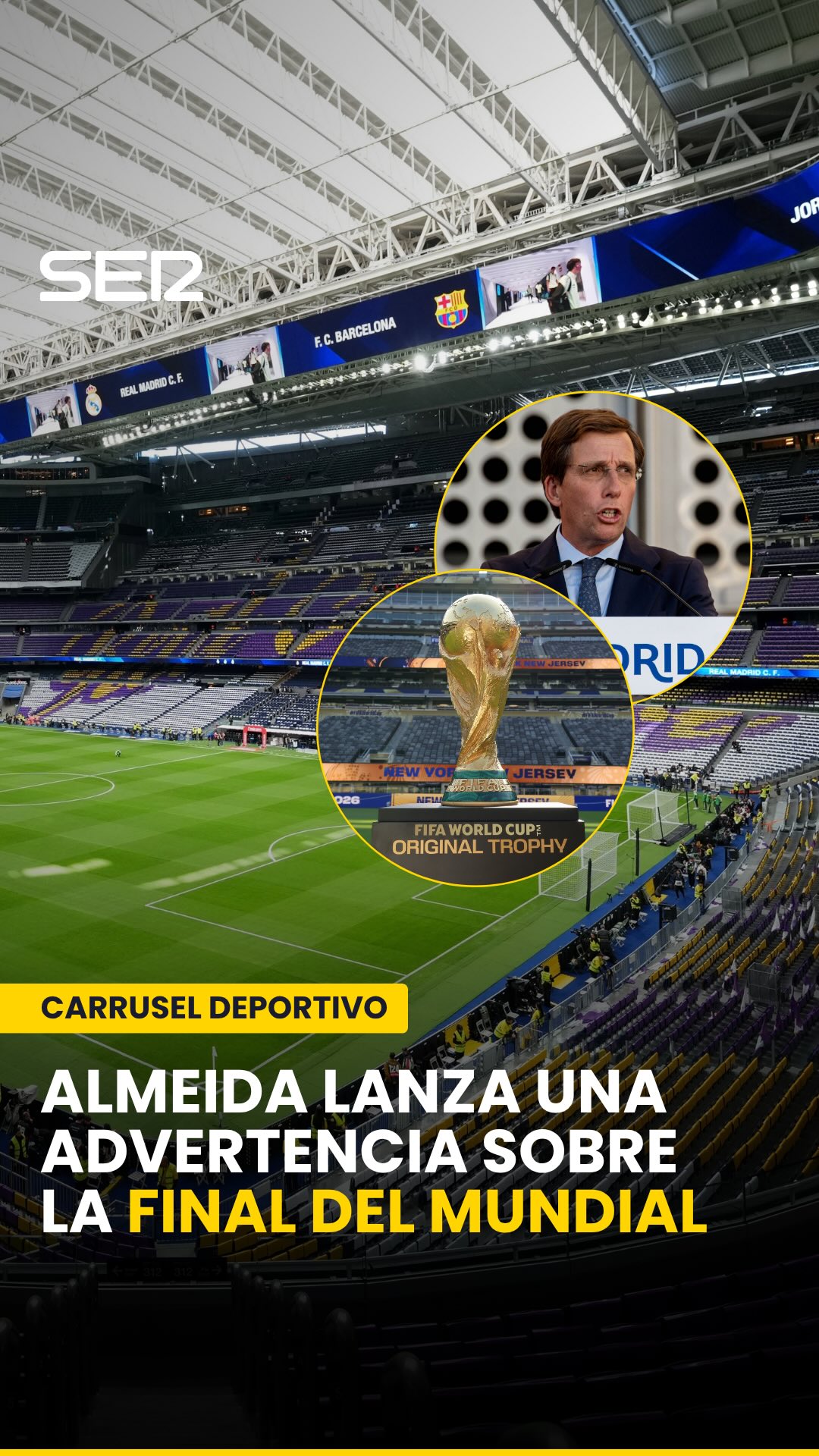 Si la final del Mundial 2030 no es en Madrid, debe haber consecuencias